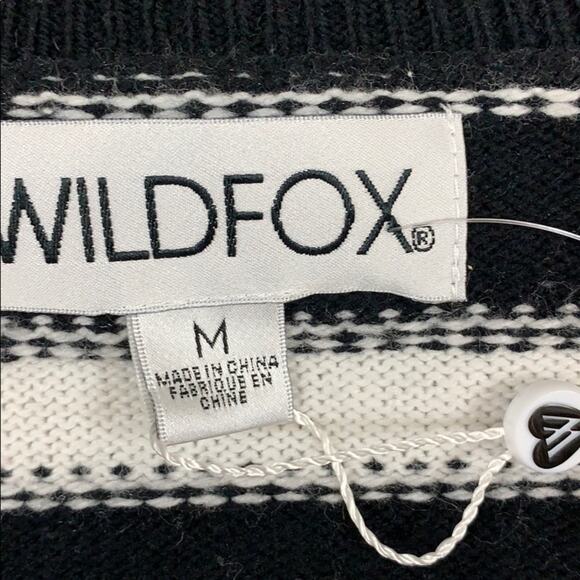 Wildfox Leanne V-Neck Knit Striped Sweater - Picture 5 of 8